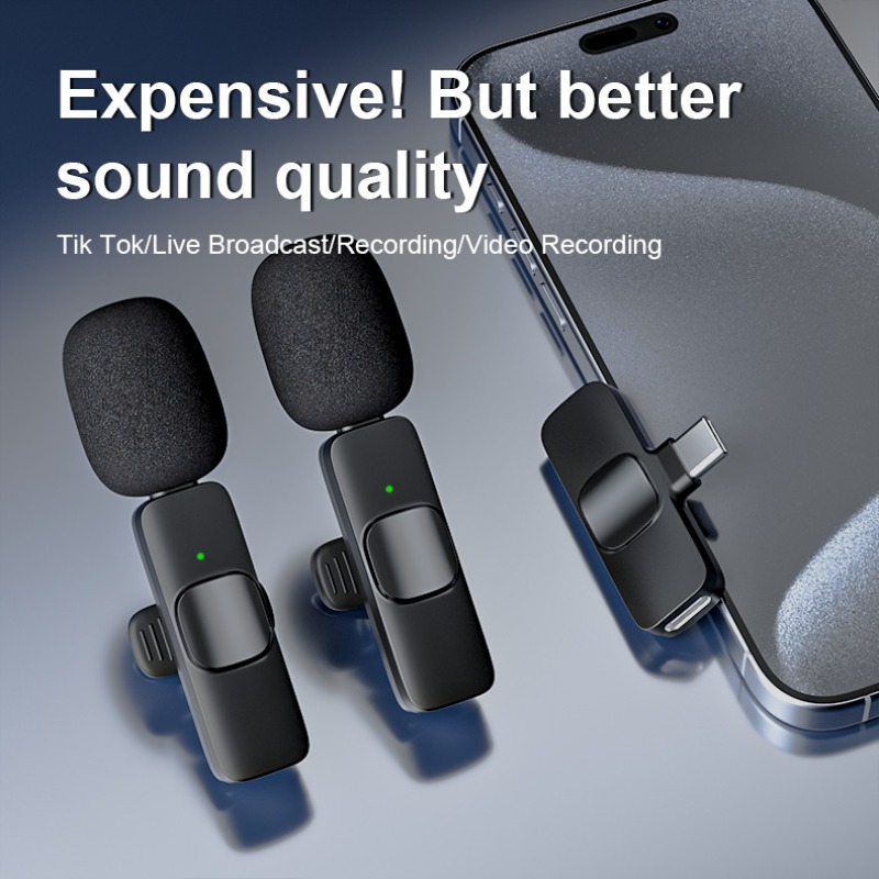 Video Gaming & Esports Usd Acc - Wireless Lavalier Microphone 2.4G Portable Audio