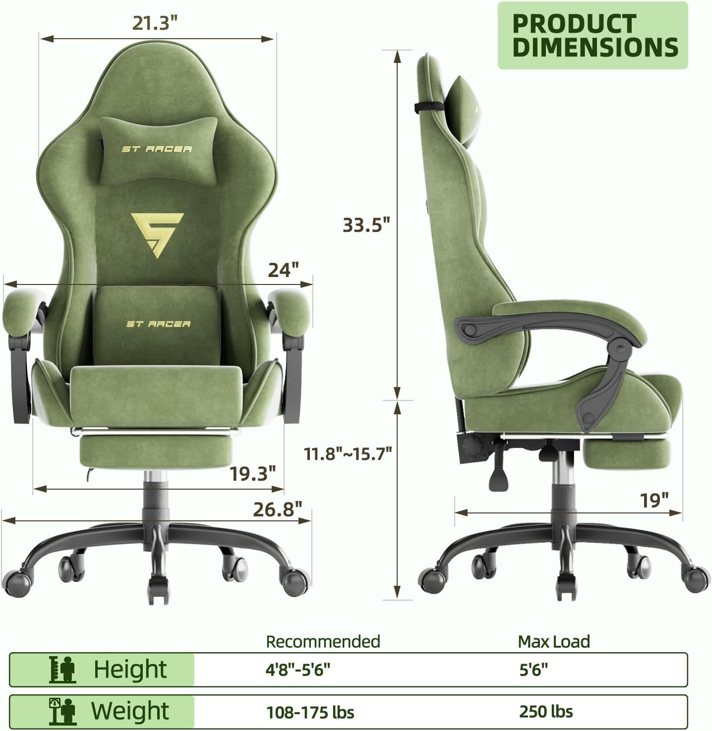 Gaming Chair Racing for Adult, - đánh giá và giá Video Gaming & Esports Usd Acc