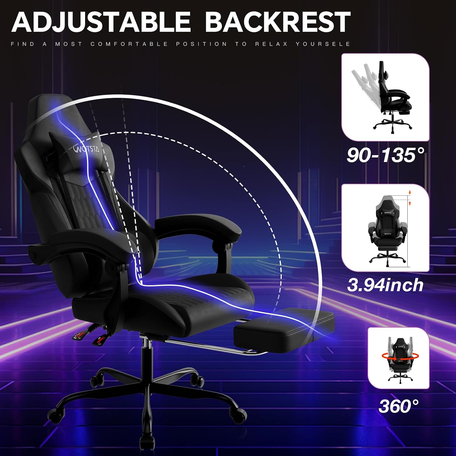 Gaming Chair with Footrest, Hi - đánh giá và giá Video Gaming & Esports Usd Acc