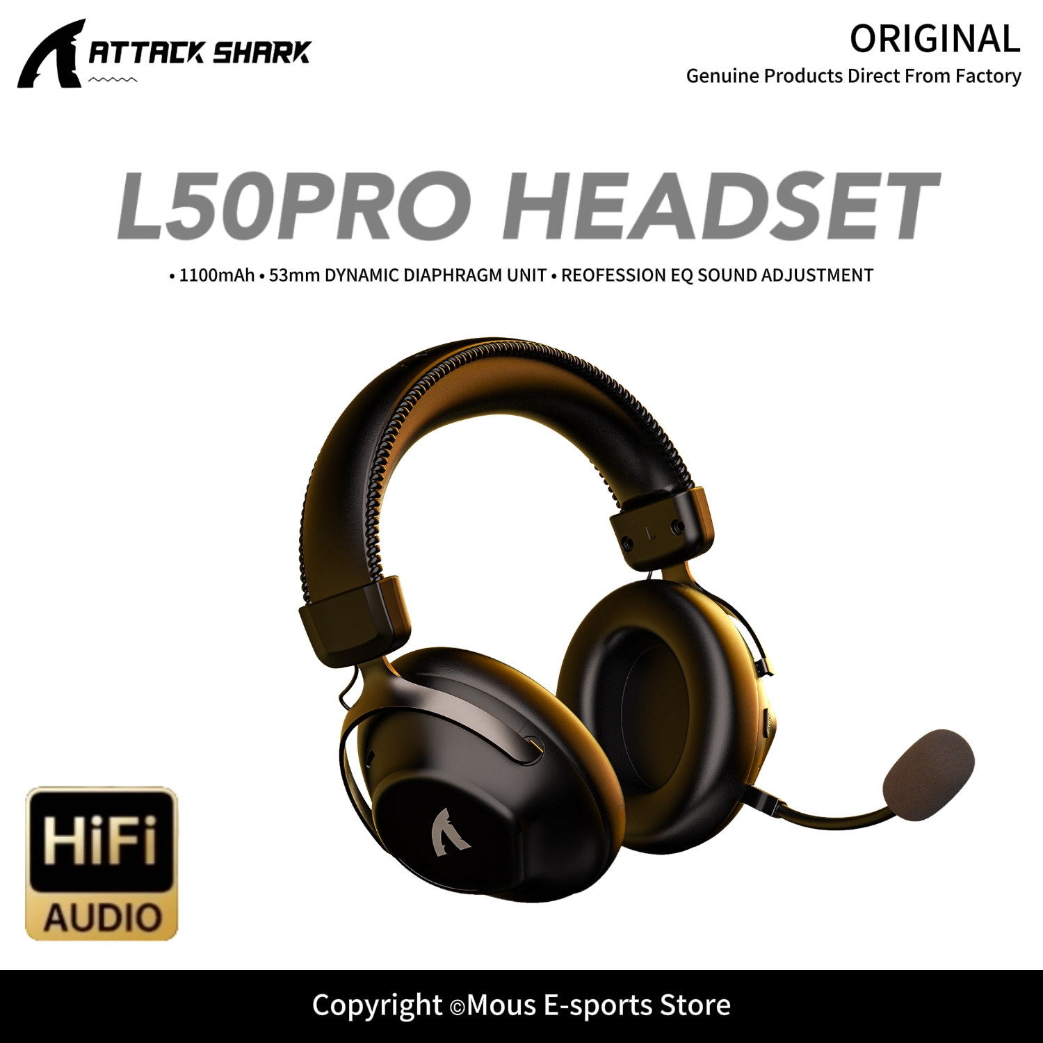 ATTACK SHARK L50PRO Tri-Mode W - đánh giá và giá Esports Gaming Gear